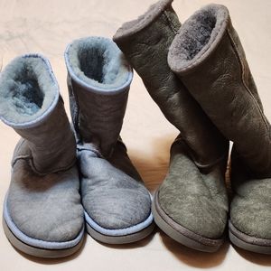 2 Pair UGG Boots Size 7 Blue Damaged